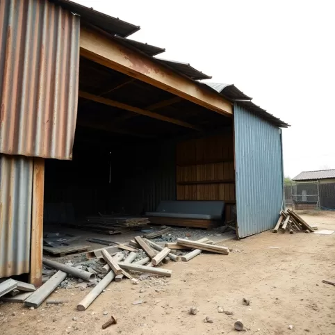 Demontaż garażu blaszanego cena